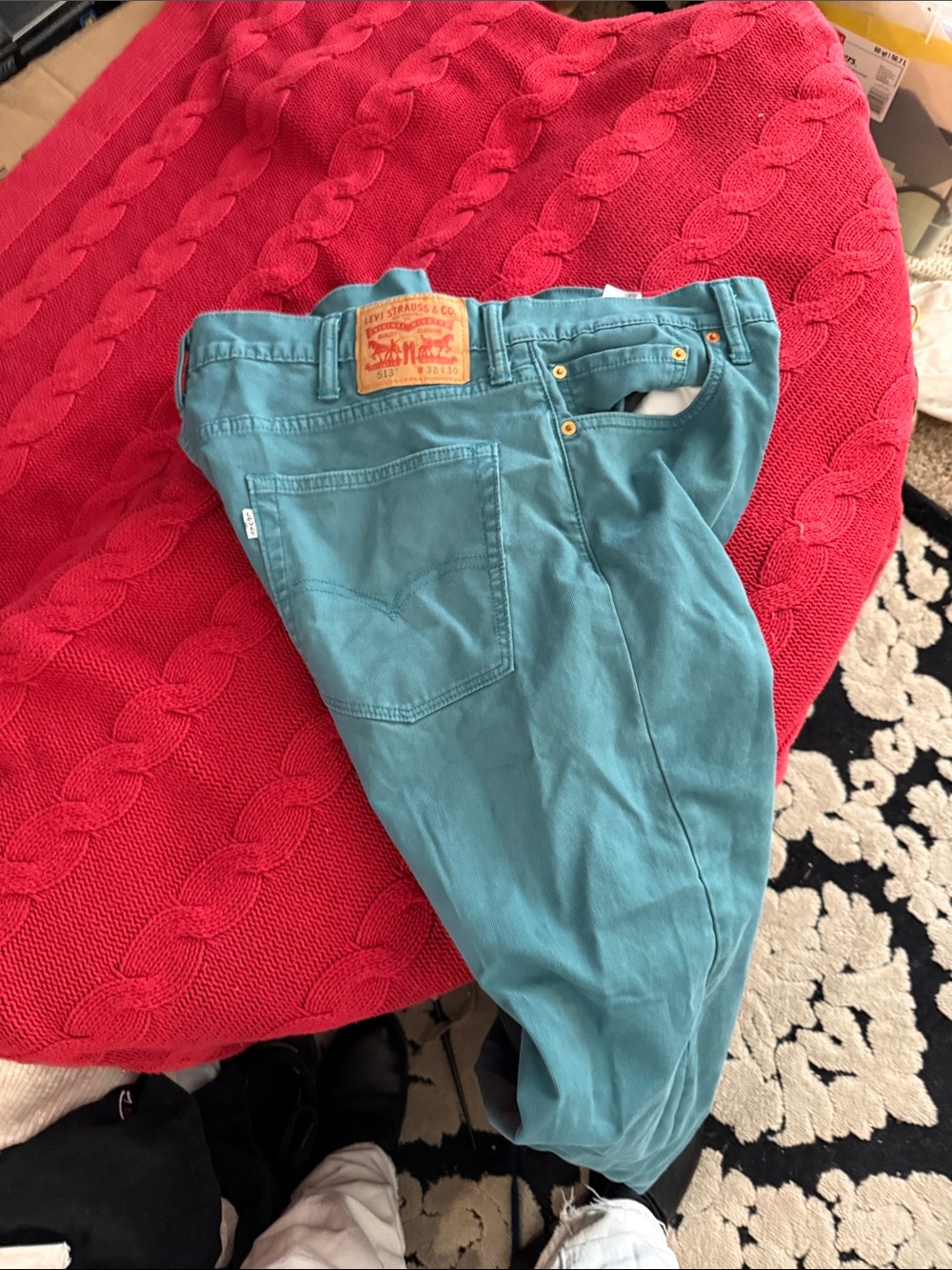 Levi's Teal Green High-Rise Jeans